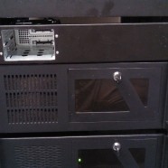 Rack mount hard drives in use